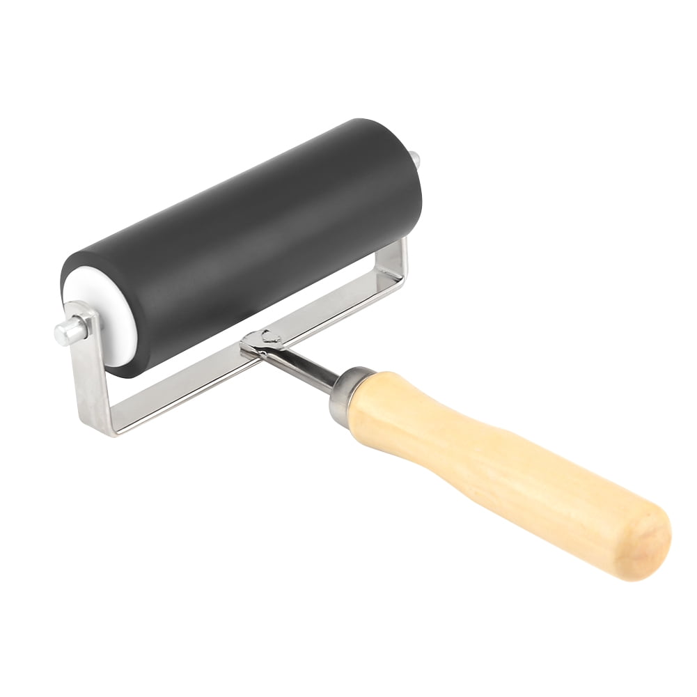 OTVIAP Heavy Duty Hard Rubber Brayer Roller Print Brush Ink Art Craft