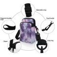 thumbnail image 5 of HELLHERO Purple Marble Pattern Lightweight Cross Body Purse for Adults Outdoor Holiday Travel Shoulder Purse Polyester 4.33x1.97x7.09, 5 of 7