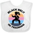 thumbnail image 3 of Inktastic Girls Karate Black Belt in Training Girls Baby Bib, 3 of 4