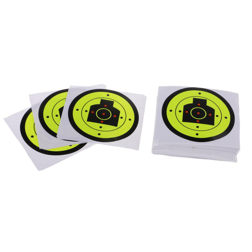 100pcs Adhesive Reactive Splatter Targets Hunting Shooting Paper Target Sticker 