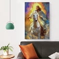 thumbnail image 4 of Jesus Riding A White Horse Wall Art Canvas Poster Wall Art Picture Prints Hanging Photo Gift Decor Home Posters Artworks 20x30inch(50x75cm), 4 of 6