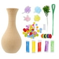 thumbnail image 1 of 2 Sets Flower Craft Handmade Kit Kid Vase Art Toy DIY Activity Gift Crafts, 1 of 6