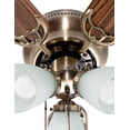 thumbnail image 4 of Ventilador De Techo 42 Bronce Antiguo Aspas Madera Nogal LámparaYa Artfan V7258-1 Flint Ventilador Techo, 4 of 7