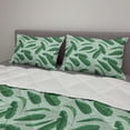 thumbnail image 2 of Banana Leaf Comforter & Sham Bedding Set, Hand Drawn Cartoon Style Leafage of an Exotic Fruit Tree Tropical Paradise, 3 pcs Duvet Set Microfiber Filling Quilt, 5 Sizes, Forest Green, by Ambesonne, 2 of 4