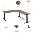 thumbnail image 2 of Scranton & Co Engineered Wood 72W L-Shaped Standing Desk in Modern Hickory, 2 of 7