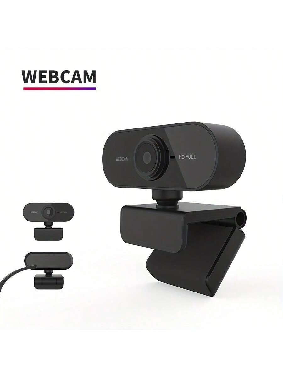 Full HD Webcam with Microphone - Plug & Play Wide Angle Conference Camera for Video Calls, Online Classes, Meetings