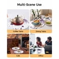 thumbnail image 2 of 13 Inch Round Placemats Set of 4, Purple Spring Botanical Non Slip Heat Insulation PP Table Mats, Weeping Eucalyptus Butterfly Washable Place Mats for Kitchen Dining Party Table Decor, 2 of 7