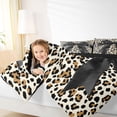 thumbnail image 4 of Feelyou Black Bowknot Ribbon Twin Comforter Sets, Leopard Cheetah Print Bedding Set, 2pcs, 4 of 8