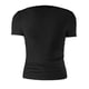 thumbnail image 5 of Camiseta de manga corta y cuello en V lisa para mujer, poliéster y spandex, estilo informal y sexy, tallas S-XL, 5 of 5