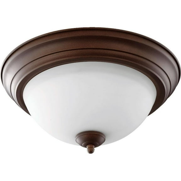 2 Light Flush Mount in Traditional Style 13.5 inches Wide By 6 inches High-Oiled Bronze Finish Bailey Street Home 183-Bel-3399845