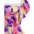 thumbnail image 4 of Blusa de pañuelo de fluyado de flores de talla grande. Rosegal  Blusas Tallas Grandes, 4 of 5