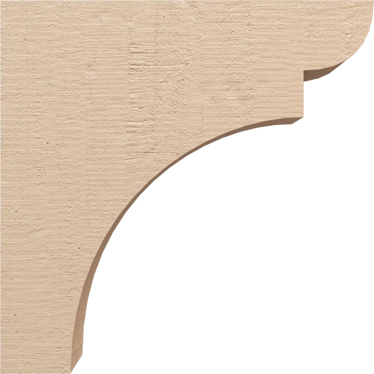 5"W x 20"D x 20"H Thin Yorktown Rough Cedar Woodgrain TimberThane Corbel, Primed Tan