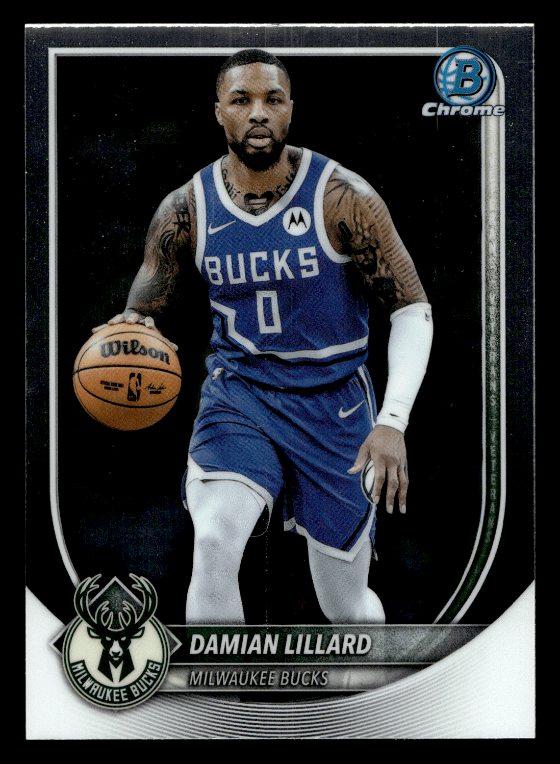 2025 Bowman Chrome Damian Lillard BCV-81 Milwaukee Bucks Basketball ...