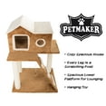 thumbnail image 3 of PETMAKER 35in Cat Tree with Ladder, House, Scratch Posts, and Toy (Brown), 3 of 8