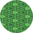 thumbnail image 1 of Ahgly Tapis Rond Lavable en Machine Intérieur Transitionnel Vert Émeraude Profond, 3 Pieds Rond, 1 of 7