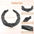 thumbnail image 6 of Leopard Headband Top Knot Cheetah Headband Knotted Headbands Elastic Hair Accessories for Women Black, 6 of 7
