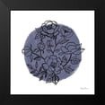 thumbnail image 2 of Zaman, Farida 20x20 Black Modern Framed Museum Art Print Titled - Black and White Botanical I Navy, 2 of 5