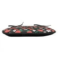 thumbnail image 3 of Strawberry Chair Seating Cushion, Fresh Summer Fruits Blooming Daisies Pattern on Dark Backdrop, Seat Pads with Anti-slip Backing, 16"x16", Jade Green Scarlet, by Ambesonne, 3 of 7