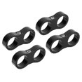 thumbnail image 4 of Fuel Line Tubing Mounting Clamps, 12AN Rust Proof Hose Separator Fuel Line Mounting Clamps 4 PCS Compact Structure Black Aluminum Alloy Reusable  For Oil Line, 4 of 8