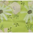 thumbnail image 4 of oneOone Cotton Poplin Twill Lime Fabric Flower & Leaves Watercolor Sewing Material Print Fabric By The Yard 56 Inch Wide, 4 of 4