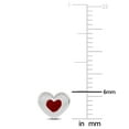 thumbnail image 2 of Miabella Red Enamel Heart Stud Earrings in Sterling Silver, 2 of 3