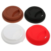 ROSENICE 4Pcs Cup Lids Silicone Spill Proof Heat Resistant for Mugs and Coffee Cups