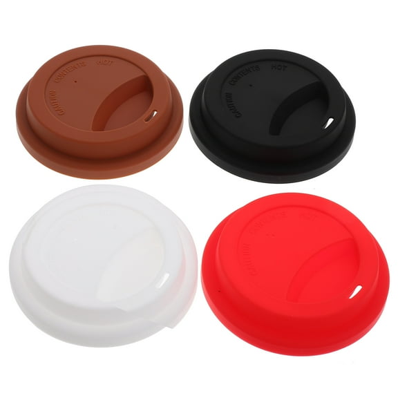 ROSENICE 4Pcs Cup Lids Silicone Spill Proof Heat Resistant for Mugs and Coffee Cups