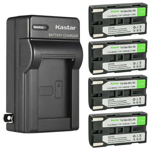 Kastar 4-Pack Battery and AC Wall Charger Replacement for Mamiya Leaf AFi-II 6, Mamiya Leaf AFi-II 7, Mamiya Leaf AFi-II 10, Mamiya Leaf Aptus-II 5, Mamiya Leaf Aptus-II 6 Medium Format Camera
