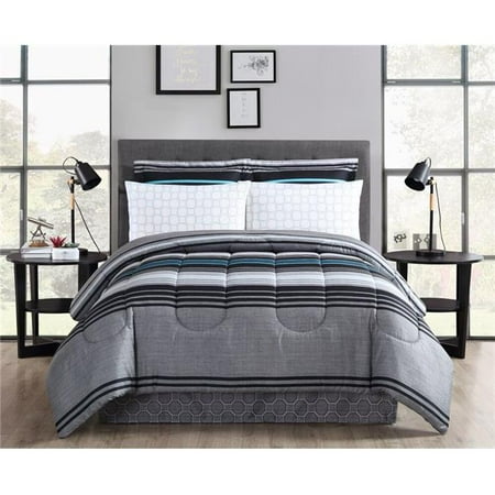 Reston Printed Bed In A Bag Comforter Set King Walmart Com