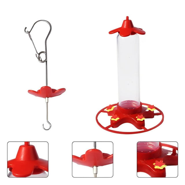 Comedero de Colibrí 10 Onzas Comedero de Pájaros de Decoración para Terraza Exterior Patio Trasero Sharpla Alimentador de colibríes