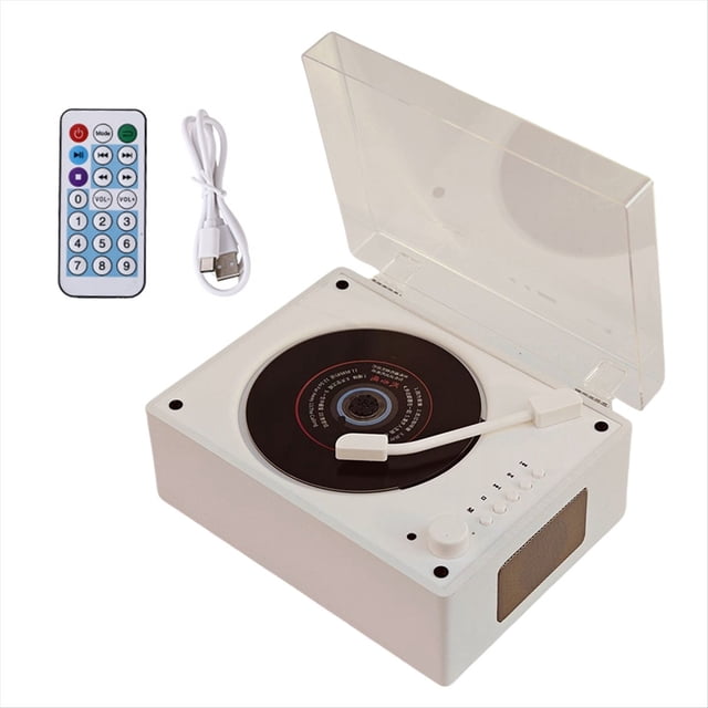 Reproductor de CD con Altavoz Bluetooth Compatible con Bluetooth 5.1, Reproductor de Álbumes, Reproductor de CD con Bandeja, Color Madera .