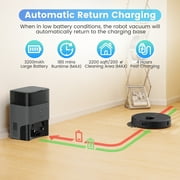 AIRROBO L40+ Robot Vacuum Cleaner and Mop Combo - 75-Day Self-Empty Bin, 240 Min Runtime, App and Voice Control