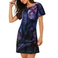 thumbnail image 2 of Naloa Fantasy Dragon In Cathedral Print Women Nightgowns,Womens Loungewear,Short Sleeve Sleepwear,Comfy Ladies Nightdress, 2 of 6