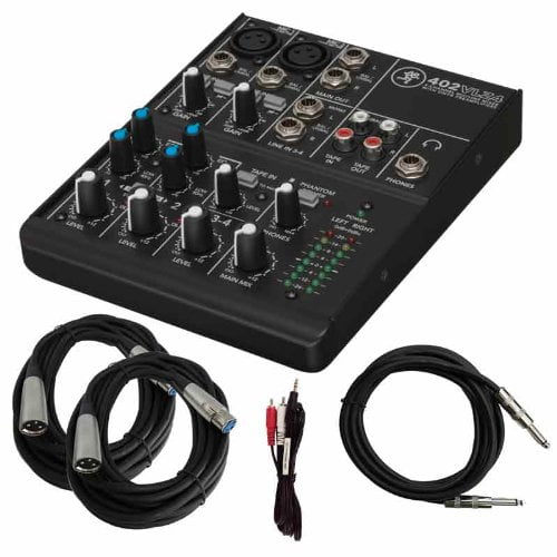 Mixer Mackie 402VLZ4 compacto de 4 canales con cables