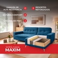 thumbnail image 4 of Sala, Sofá cama Maxim matrimonial, Atlas del Descanso con chaise longue Azul, 4 of 18