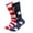#03Dark Blue, variant on American Flag Socks for Men or Women USA Patriotic for Groomsmen and Wedding Funny Fun Novelty High Socks Blue One Size