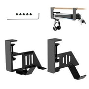 EEEkit No-Drill Metal Under Desk Mount Fit for PS5/PS5 Slim Digital & Disc with Controller & Headphone Holder