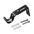thumbnail image 5 of Curtain Rod Bracket Heavy Duty Curtain Pole Brackets Durable Curtain Hanger Black, 5 of 10