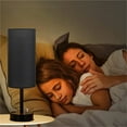 thumbnail image 5 of JilgTeok 2 Packs Modern Touch Control Table Lamp with USB-C & Outlet, 3-Level Dimmable LED Bedside Lamp for Bedroom, Nightstand, Desk, Reading Light, Non-Flicker Bulb Included, 5 of 7