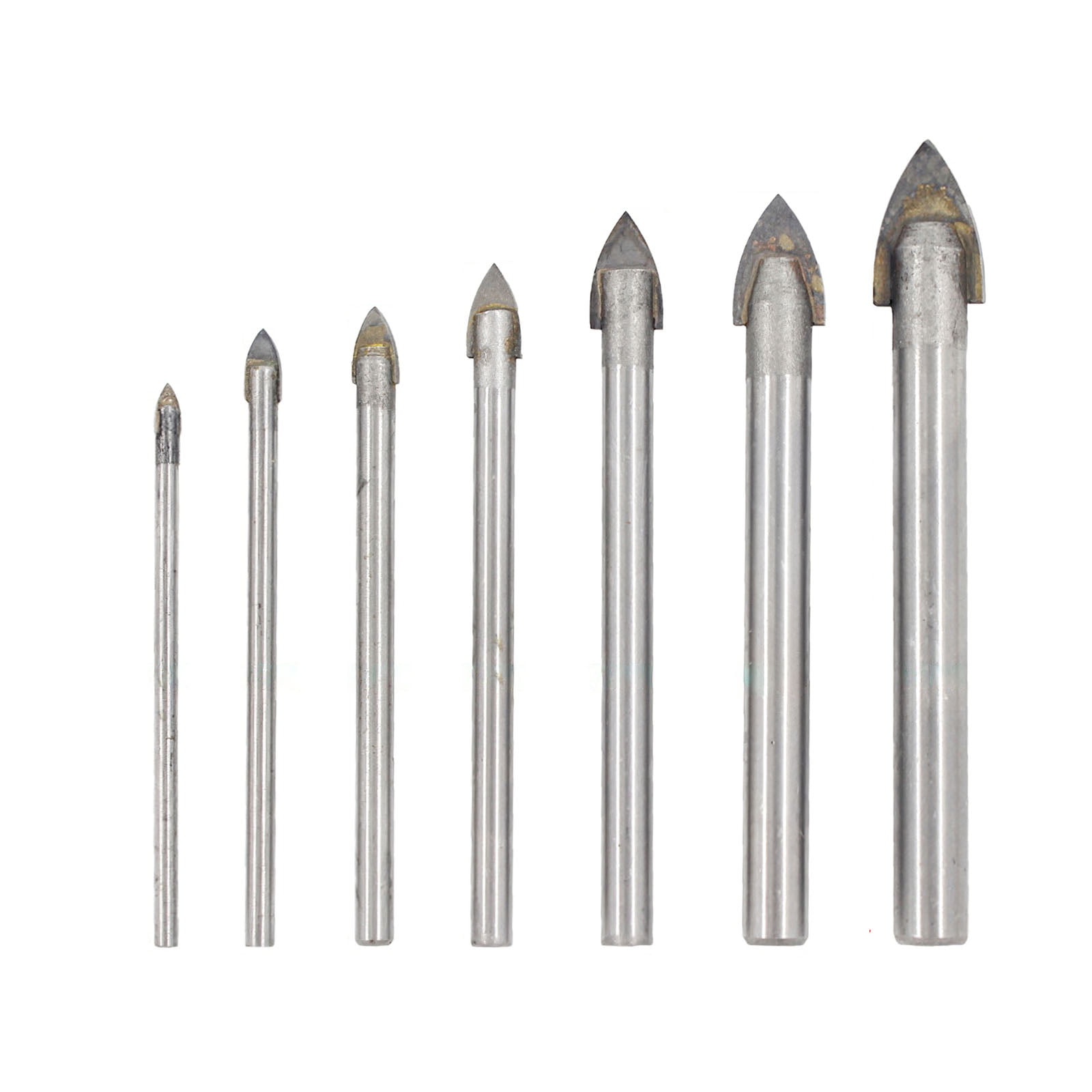 5/7PCS/set Triangular Handle Drill Bits Multifunction Ceramic Metal Bit 3-12mm 