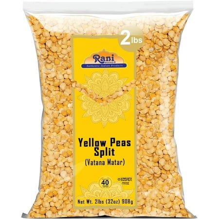 Rani Yellow Peas Split, Dried (Vatana, Matar) 32oz (2lbs) 908g ~ All Natural | Vegan | Gluten Friendly | Kosher | Product of USA