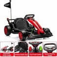 thumbnail image 4 of EastVita Go Kart Electric Drift Kart Car with Adjustable Seat, 24V Outdoor Ride On Toy with Variable Speed Mode, Crazy Cart for Kids 6+ Years Old, High-Speed Racing and Immersive Gaming Combo, 4 of 9