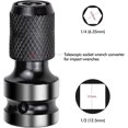 thumbnail image 3 of 2-piece socket adapter 1/2" square to 1/4" impact wrench adapter for impact ratchets and screwdriver bit holders, 3 of 4