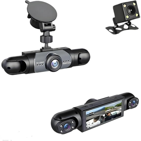 Saker Plus Dash Cam 360, 2026 New Saker Plus Full View Car Dashcam System, 360° 4 Channel Dash Cam with Front Rear Left Right Cameras, 24h Parking Monitor, Night Vision, G-Sensor, Loop Recording