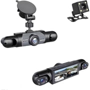 Saker Plus Dash Cam 360, 2026 New Saker Plus Full View Car Dashcam System, 360° 4 Channel Dash Cam with Front Rear Left Right Cameras, 24h Parking Monitor, Night Vision, G-Sensor, Loop Recording