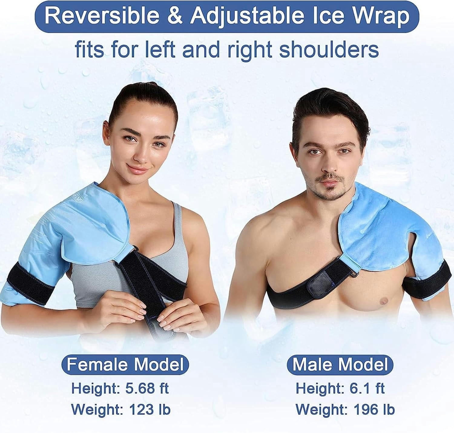 GXCZ Shoulder Ice Pack Rotator Cuff, Flexible Reusable Gel Shoulder Ice Cold Pack, Hot and Cold Compression for Shoulder Pain Relief Bursitis Tendinitis & Surgery Gel Ice Packs for Shoulders Injuries