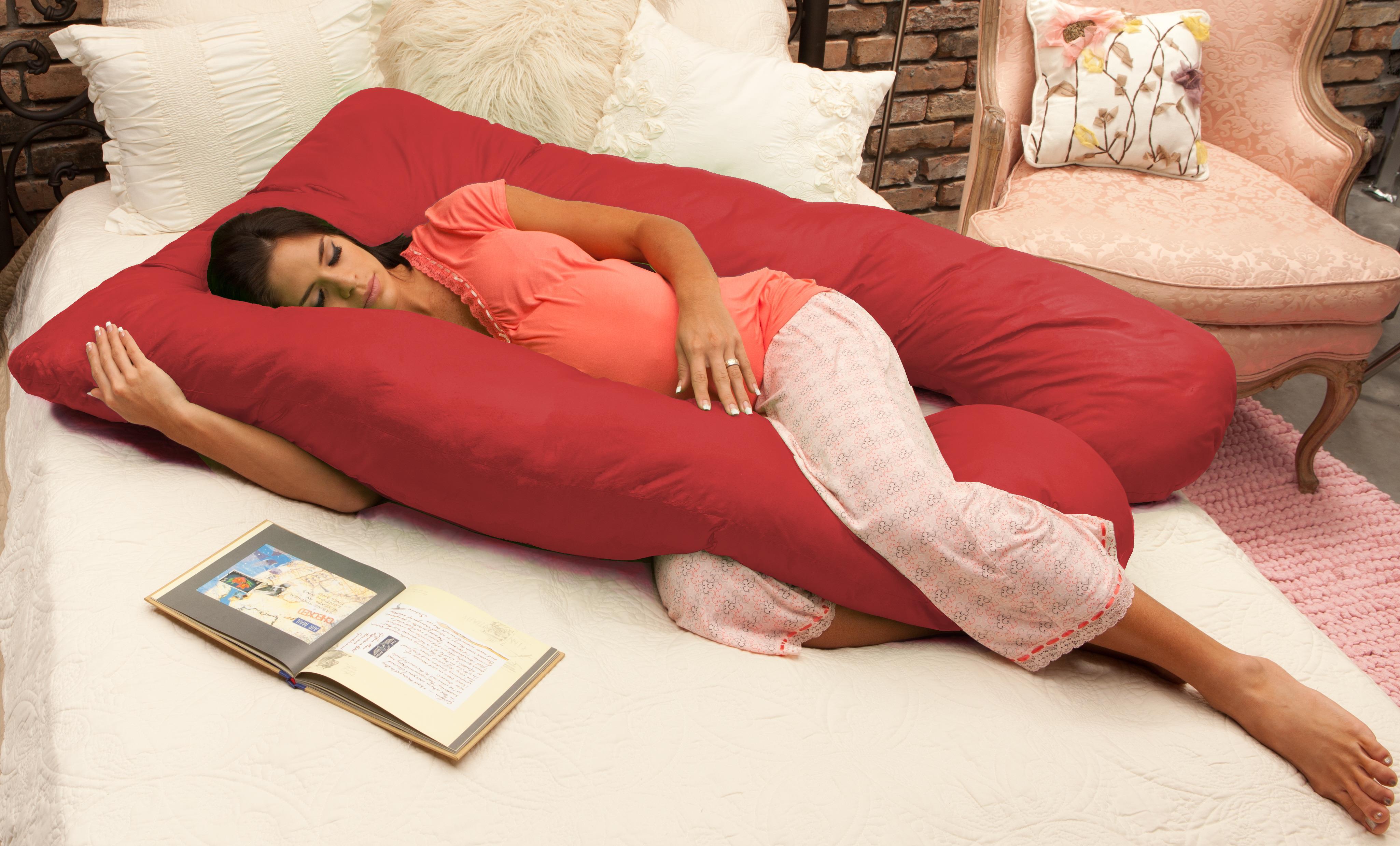 Naomi Home Cozy Body PillowColorRed