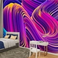 thumbnail image 2 of Peel and Stick Wallpaper Canvas bright holographic fluid shapes 3d abstract colorful Modern Art Wall Mural Decor Self Adhesive and Removable 100in x 144in, 2 of 7