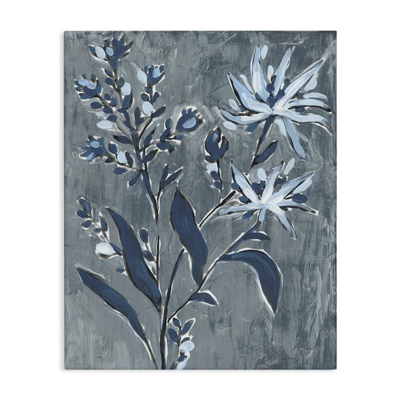 Stupell Industries Vintage Navy Sprig Canvas Wall Art design by June Erica Vess, 20 x 16