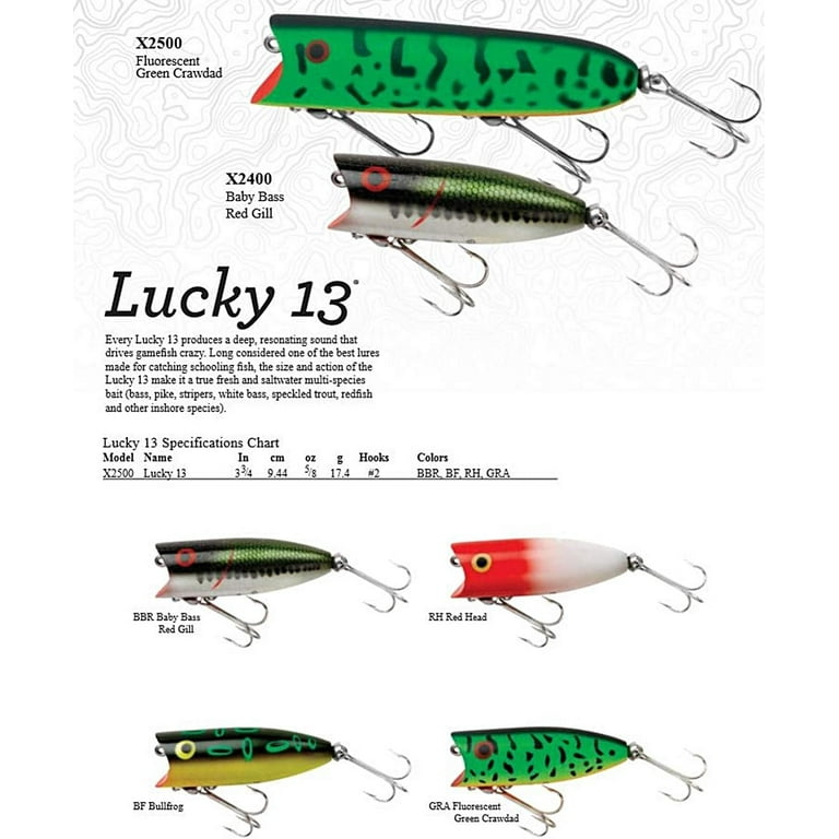 人気ブランドの新作 Heddon Lucky 13 - Walmart.com ルアー・フライ